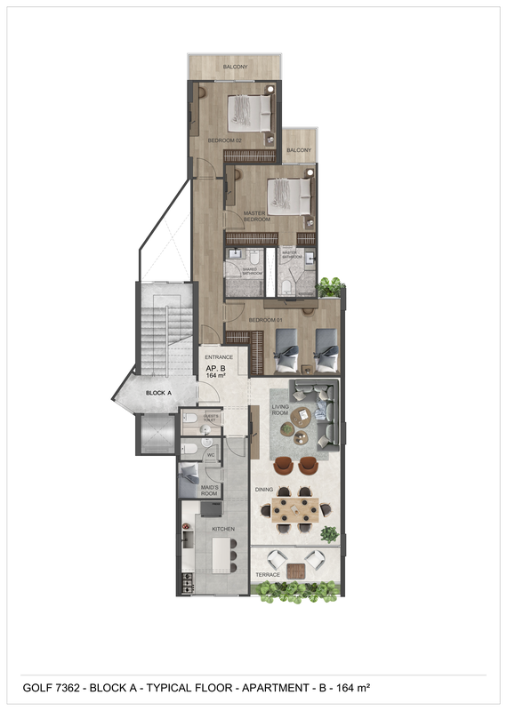 Second Typical Plan - Furniture Layout
