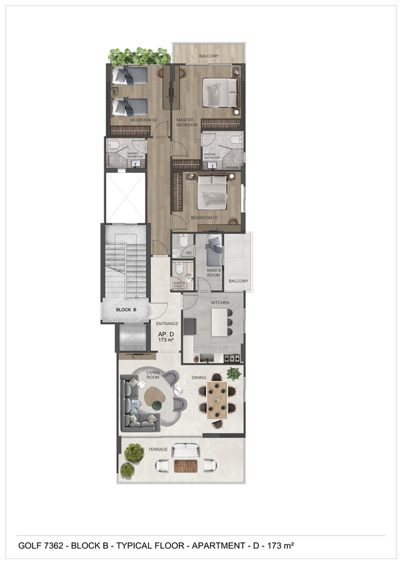 Fourth Typical Plan - Furniture Layout